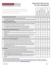 Retirement Plan Survey for Plan Participants - 2016 - thumbnail