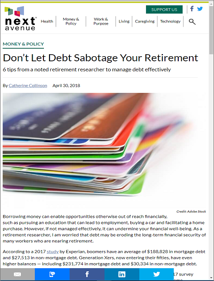 Don&#39;t Let Debt Sabotage Your Retirement_Next Avenue_Thumbnail